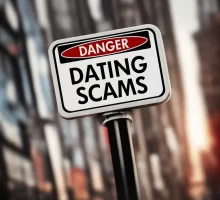 Danger Dating Scams Sign